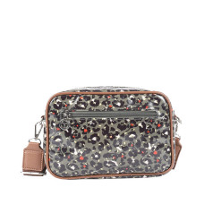 Les Tropéziennes Ruteboeuf Leopard Shoulder Bag Khaki