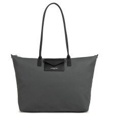 Lancaster Smart Kba Large Shoulder Tote Bag 516-72 Dark Grey
