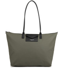 Lancaster Smart Kba Large Tote Shoulder Bag 516-72 Khaki