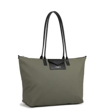 Lancaster Smart Kba Large Tote Shoulder Bag 516-72 Khaki