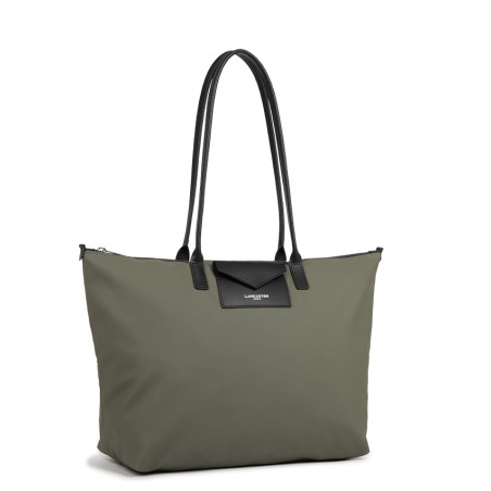 Lancaster Smart Kba Large Tote Shoulder Bag 516-72 Khaki