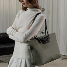 Lancaster Smart Kba Large Tote Shoulder Bag 516-72 Khaki