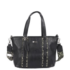 Les Tropéziennes Victor Hugo Small Shopping Bag Faux Cuir Noir
