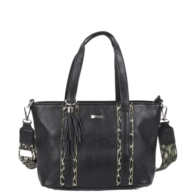 Les Tropéziennes Victor Hugo Small Shopping Bag Faux Cuir Noir