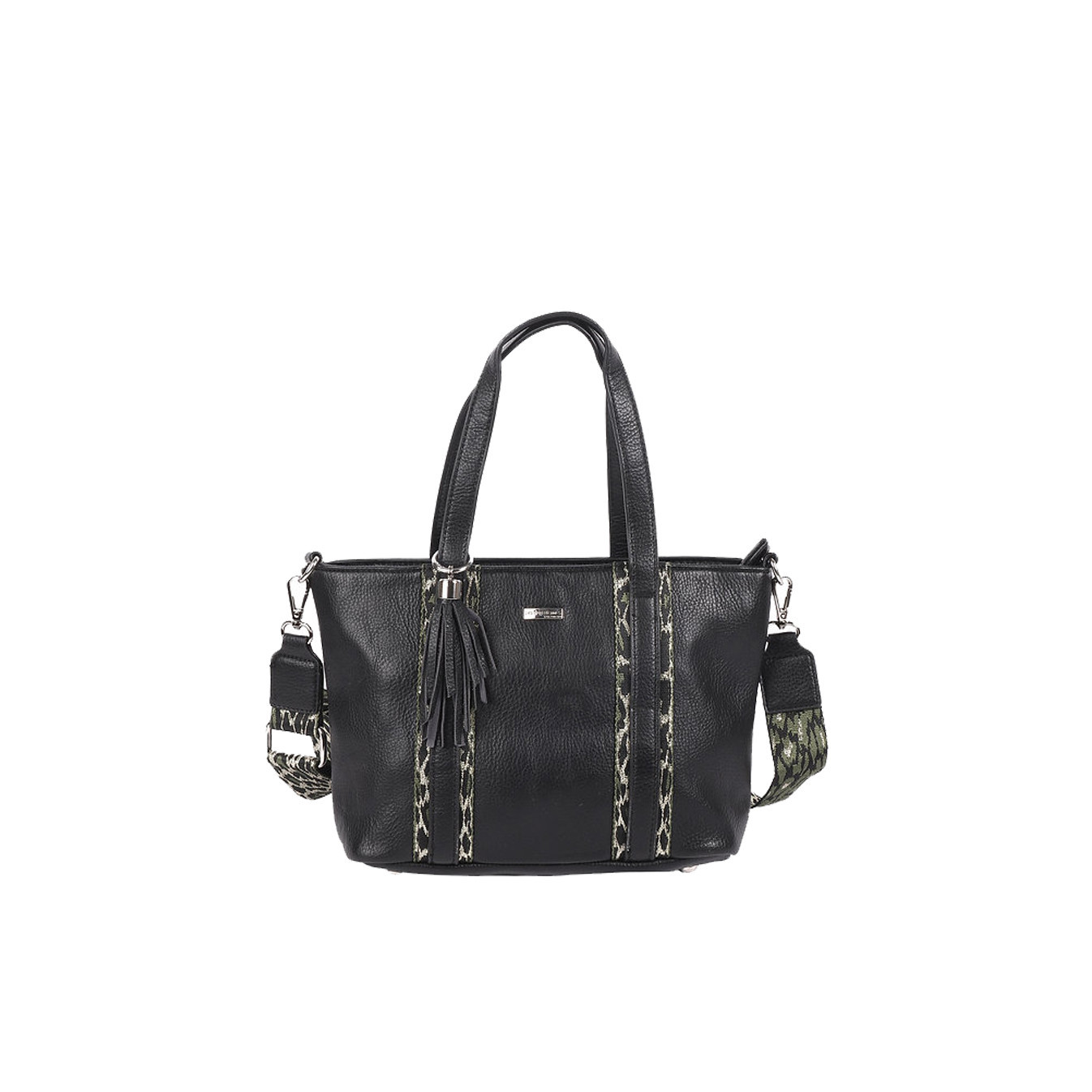 Les Tropéziennes Victor Hugo Small Shopping Bag Faux Cuir Noir