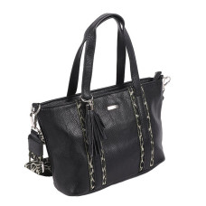 Les Tropéziennes Victor Hugo Small Shopping Bag Faux Cuir Noir