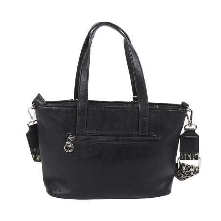 Les Tropéziennes Victor Hugo Small Shopping Bag Faux Cuir Noir