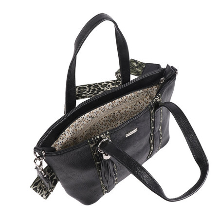 Les Tropéziennes Victor Hugo Small Shopping Bag Faux Cuir Noir