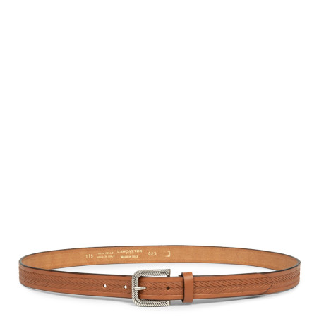 Lancaster Leather Belt for Women 601-021 Cognac M