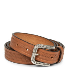 Lancaster Leather Belt for Women 601-021 Cognac M