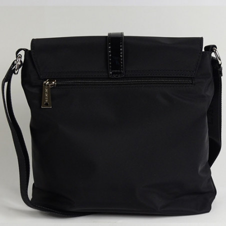 Lancaster Basic Verni Sac Porté Travers 514-85 Noir dos
