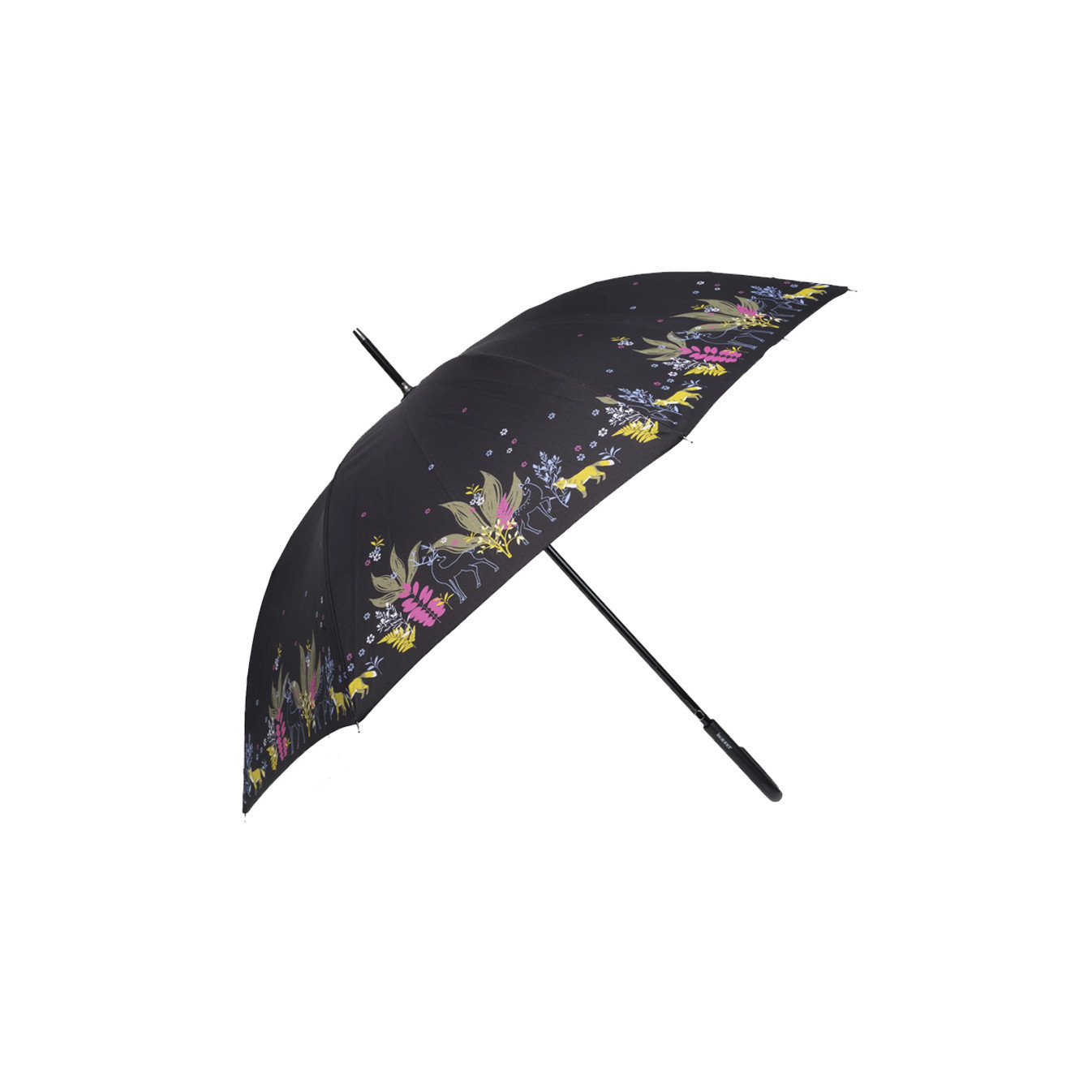 Isotoner Automatic Stick Umbrella Stag Fringe