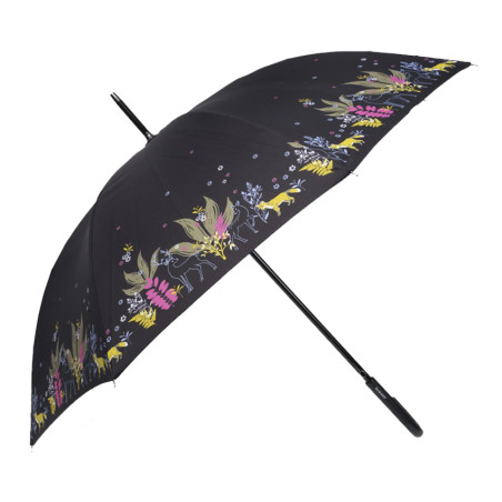 Isotoner Parapluie Canne Auto Frise Cerf