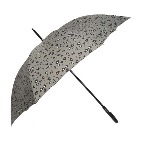 Isotoner Automatic Umbrella Leopard Beige