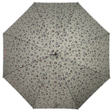 Isotoner Parapluie Canne Auto Léopard Kaki ouvert