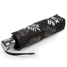 Isotoner Parapluie Pliant X-TRA Solide Auto Feuille Kaki fermé
