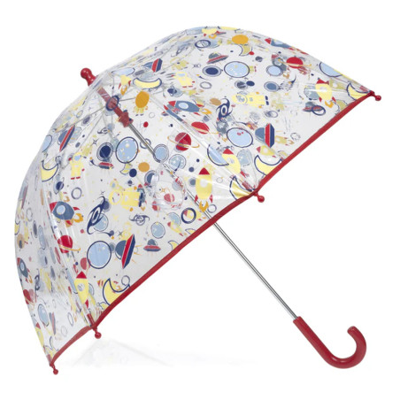 Isotoner Kids' Umbrella Manual PVC Cosmonaut