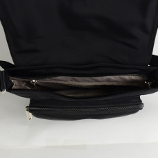 Lancaster Basic Verni Sac Porté Travers 514-85 Noir ouvert