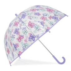 Isotoner Children's Dome Manual PVC Butterfly Umbrella