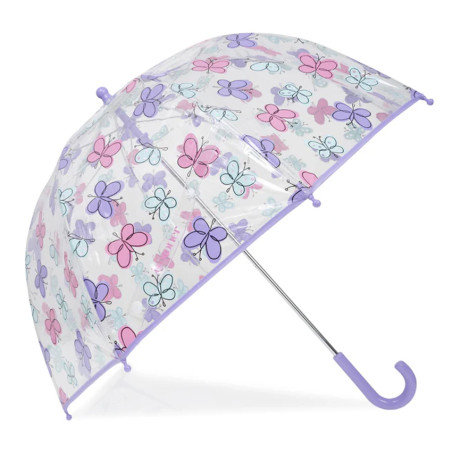 Isotoner Children's Dome Manual PVC Butterfly Umbrella