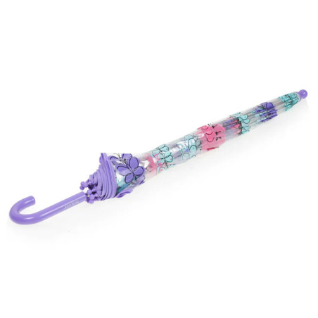 Isotoner Children's Dome Manual PVC Butterfly Umbrella