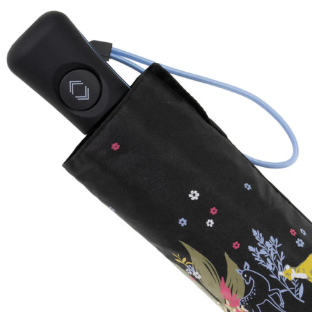 Isotoner Mini Folding Automatic Umbrella Deer Stripe