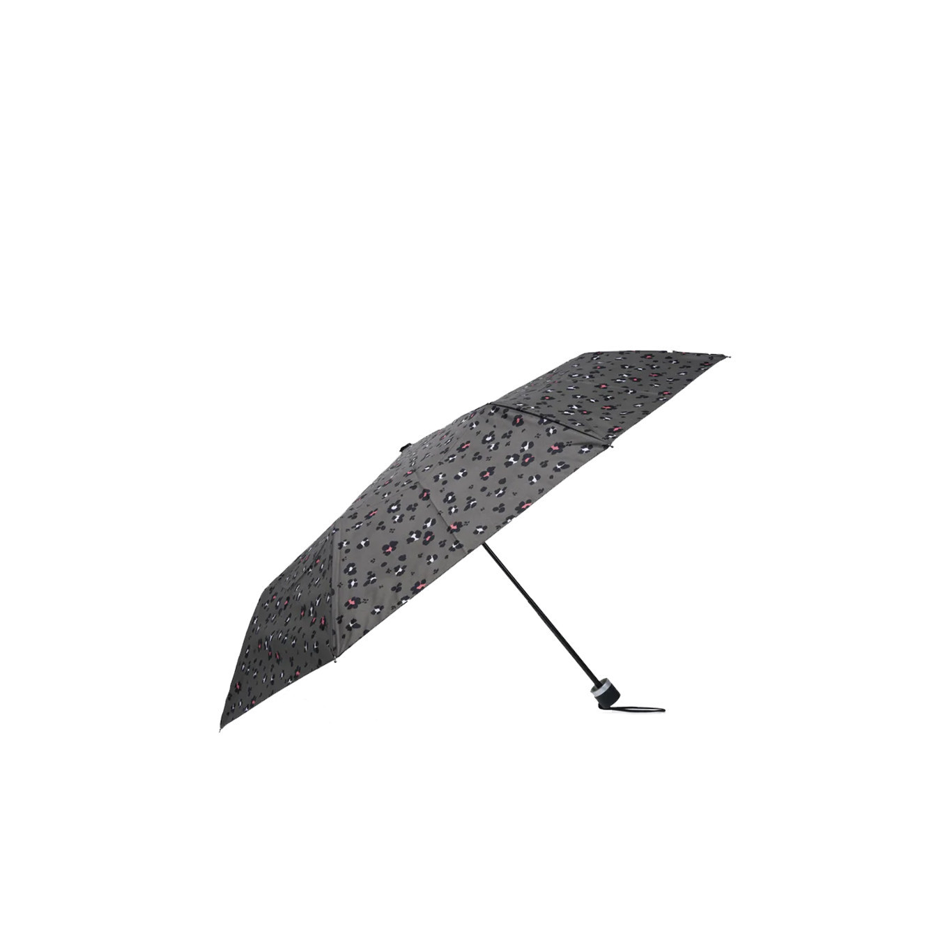 Isotoner Parapluie Femme Pliant Manuel Léopard Kaki