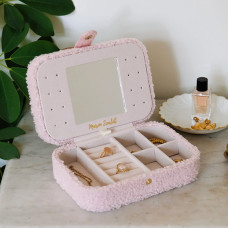 Maison Scarlett Brigitte Travel Jewelry Box Teddy Plush Rose