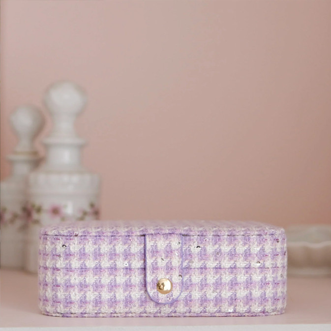 Scarlett Brigitte Maison Travel Jewelry Box Polka Dot Mauve