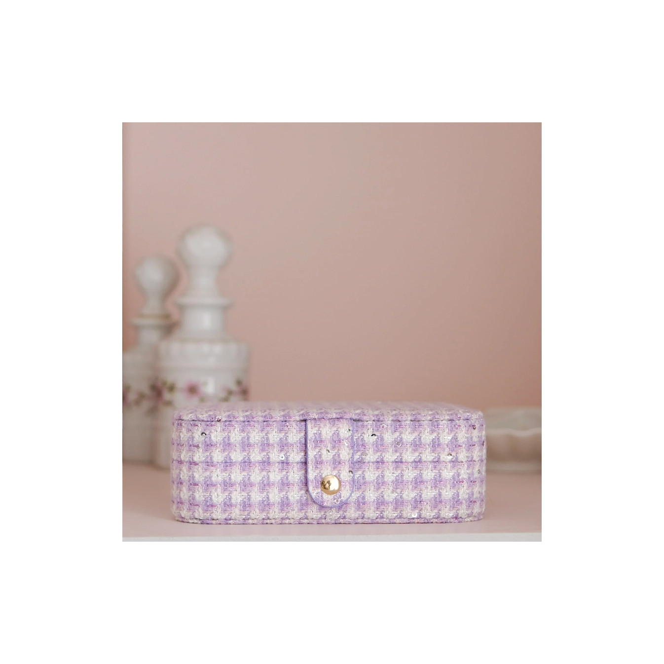 Scarlett Brigitte Maison Travel Jewelry Box Polka Dot Mauve
