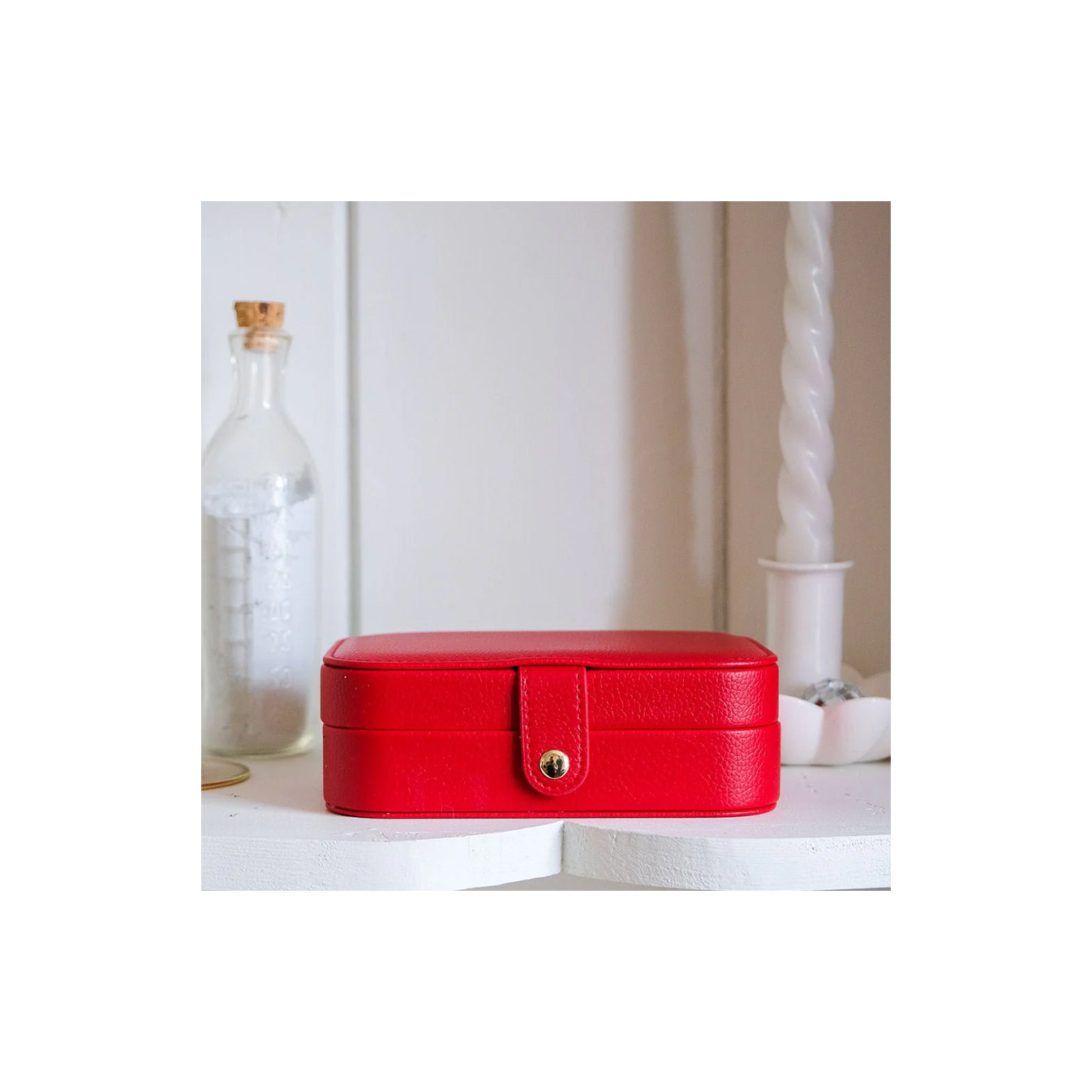 Maison Scarlett Travel Jewelry Box Brigitte PU Red