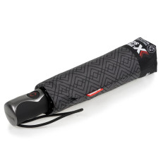 Isotoner Men's Folding Automatic X-TRA Solid Monogram Umbrella