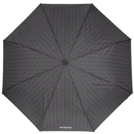 Isotoner Men's Folding Automatic X-TRA Solid Monogram Umbrella