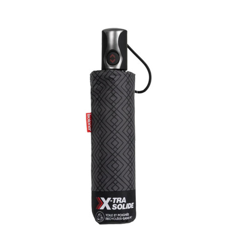Isotoner Men's Folding Automatic X-TRA Solid Monogram Umbrella