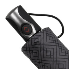 Isotoner Men's Folding Automatic X-TRA Solid Monogram Umbrella