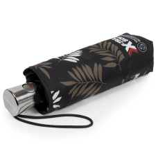 Isotoner X-Tra Solid Folding Umbrella Khaki Leaf