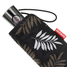 Isotoner X-Tra Solid Folding Umbrella Khaki Leaf