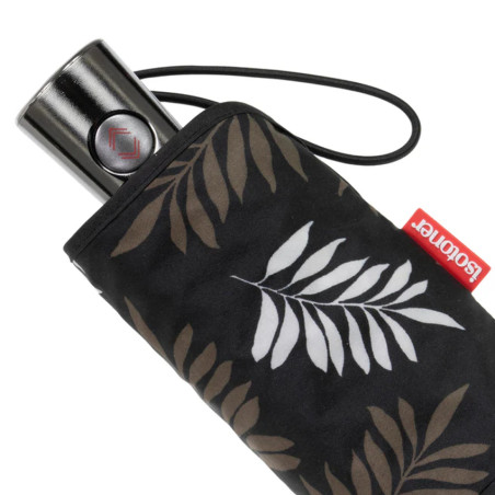 Isotoner X-Tra Solid Folding Umbrella Khaki Leaf