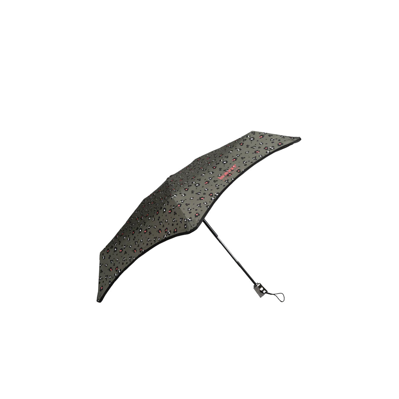 Isotoner X-Tra Solid Folding Leopard Khaki Umbrella