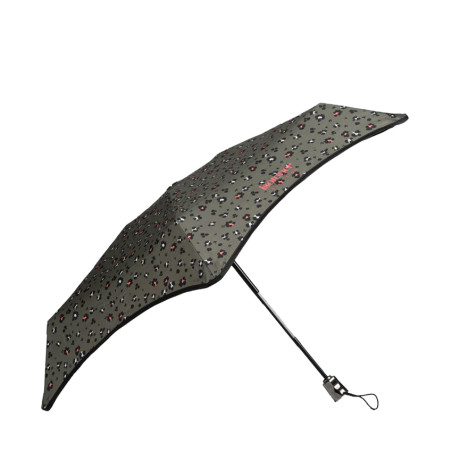 Isotoner X-Tra Solid Folding Leopard Khaki Umbrella