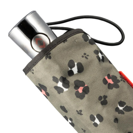 Isotoner X-Tra Solid Folding Leopard Khaki Umbrella