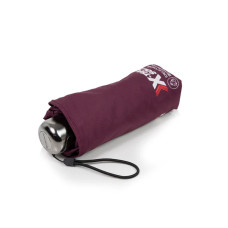 Isotoner Mini X-Tra Solid Folding Umbrella Plum