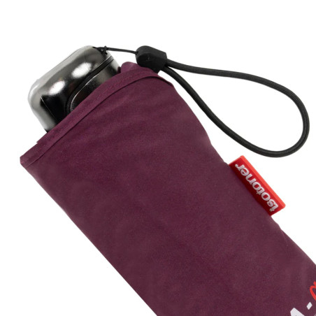 Isotoner Mini X-Tra Solid Folding Umbrella Plum