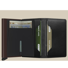 Secrid Slimwallet Original Porte-Carte Black Brown ouvert rabat
