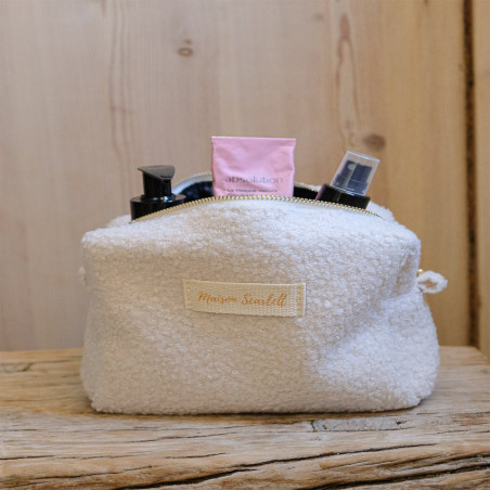Maison Scarlett Charlotte S Size Teddy Rose Makeup Bag