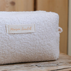 Maison Scarlett Charlotte S Size Teddy Rose Makeup Bag