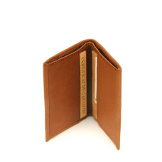 Arthur Et Aston Johany Small Card Holder in Cognac Leather