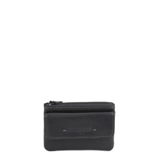 Arthur Et Aston Johany Zippered Wallet in Black Leather