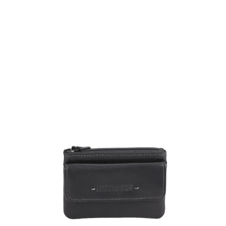 Arthur Et Aston Johany Zippered Wallet in Black Leather