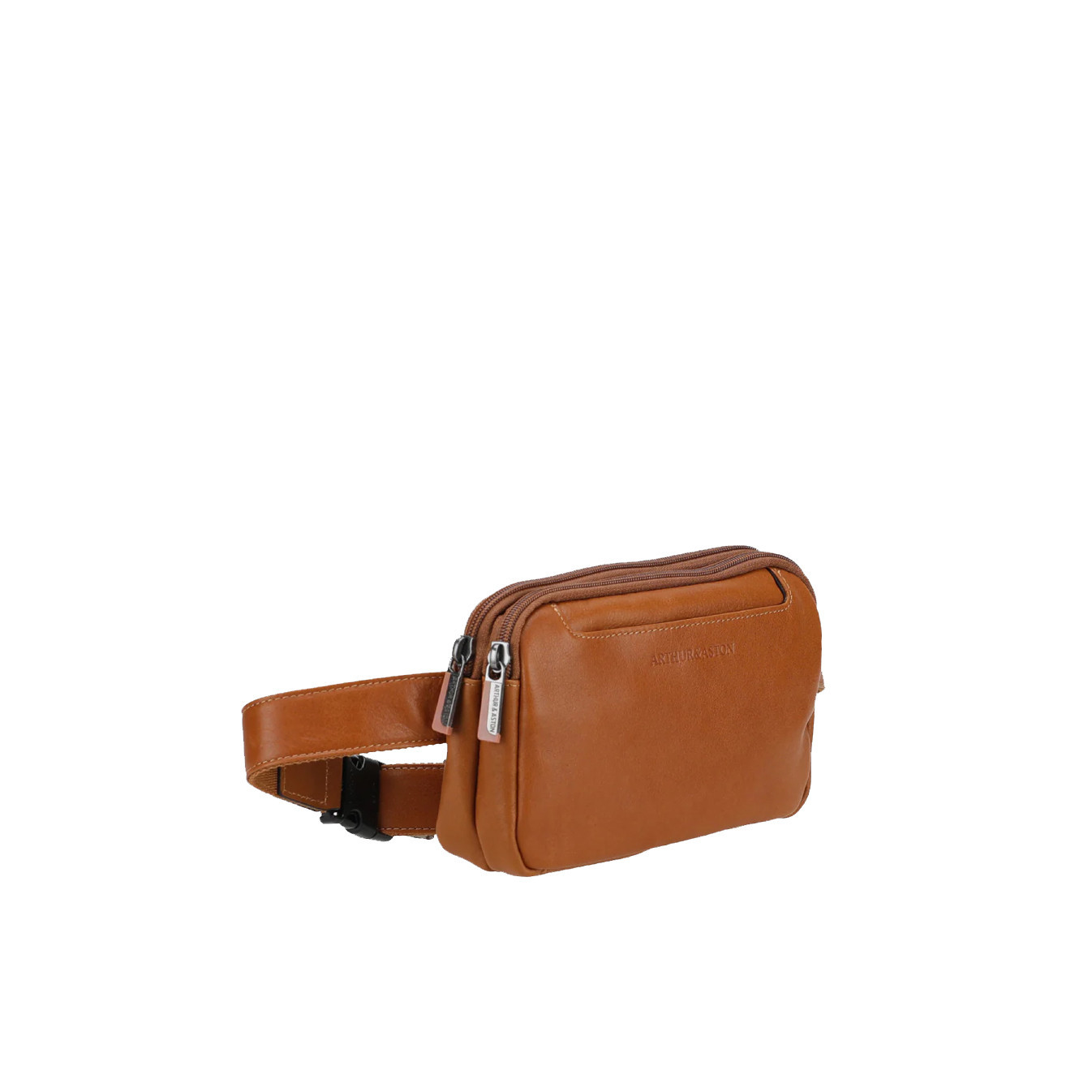 Arthur & Aston Léon Cognac Leather Banana Bag